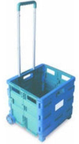 VFM 356684 Folding Container Trolley, Blue/Green