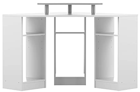 Symbiosis Corner Bureau d'angle Blanc et Blanc 94x94x83,4 cm