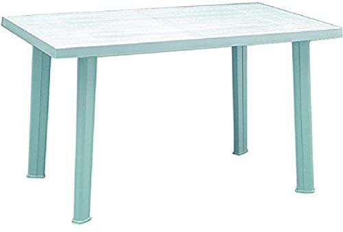 Rechteckiger Gartentisch, Made in Italy, 126x76x72 cm, Farbe Weiß