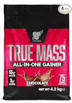BSN True Mass 1200, protéines en poudre, gain de masse avec isolat de whey et glucides, gain de poids et de muscle et récupération Post Workout, goût Milkshake au chocolat, 15 portions, 4,8 kg