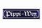 Buddel-Bini Straßenschild Pippi - Weg 30x8 cm Email Strassen Schild Biergarten Emaille