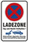 Schild Ladezone Parken Halten verboten, Bitte freihalten aus Aluminium-Verbundmaterial 3mm stark 30 x 45 cm