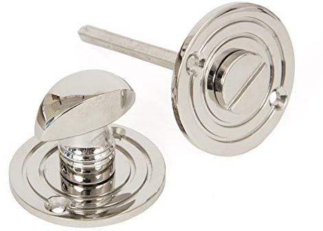 From The Anvil Polished Nickel Round Bathroom Thumbturn