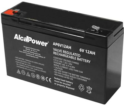 Ricaricabile Ermetica 6 V 12 Ah - Size (mm) 151x50x94(h)