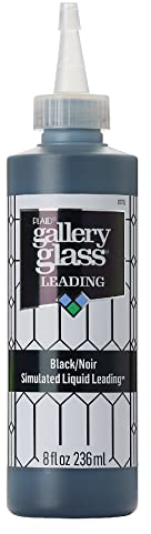 Plaid:Craft Gallery Glass Liquid Leading 8 oz-Black, 136927