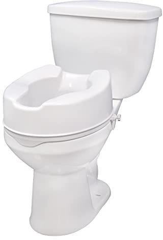 Drive Medical 12066 Premium Raised Toilet Seat, Standard Seat, White