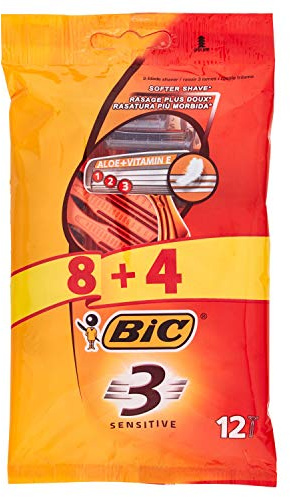 Maszynka do golenia BIC 3 Sensitive 8+4 sztuki