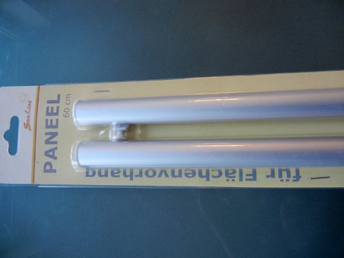 Paneelwagen , Paneel und Beschwerung für Flächenvorhänge Aluminium, Klapp - Klemmsystem, silber matt , 60cm breit