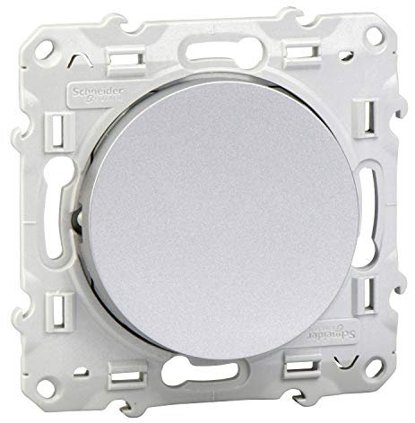 Schneider Electric S530206 Poussoir simple Odace 230 V Alu