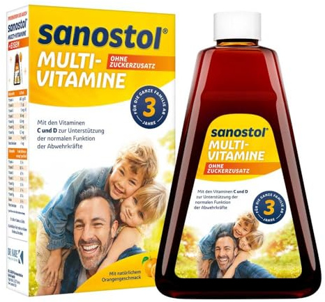 sanostol Multi-Vitamine ohne Zuckerzusatz Saft, 230 ml Solution