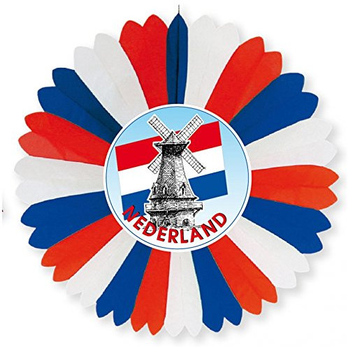 Everflag Dekofächer Niederlande mit Windmühle, einseitig, 60 cm
