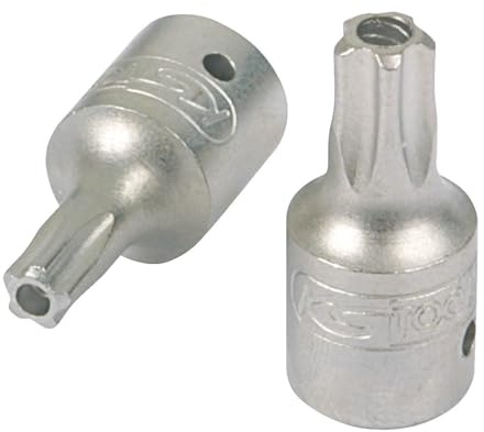 KS Tools 911.2471 1/4 Bit-Stecknuss 5stern m.Bohrung,TS8