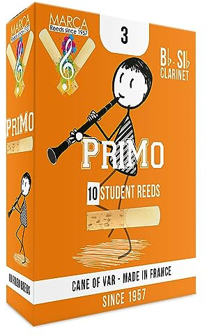 MARCA PRIMO REEDS ~ 10 PACK ~ BB CLARINET ~ 3