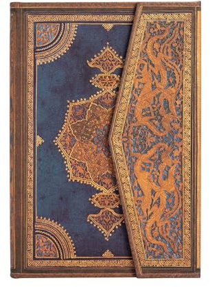 Safavid Indigo (Safavid Binding Art) Mini Lined Hardcover Journal: Hardcover, 85 gsm, ribbon marker, memento pouch, wrap closure