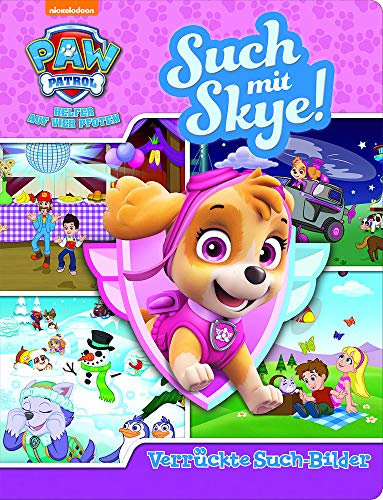 Such mit Skye! - Verrückte Such-Bilder - PAW Patrol - Wimmelbuch mit lustigen Lernspielen - Pappbilderbuch mit 18 Seiten für Kinder ab 18 Monaten: Verrückte Suchbilder. Helfer auf vier Pfoten