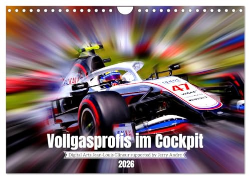 Vollgasprofis im Cockpit (Wandkalender 2026 DIN A4 quer), CALVENDO Monatskalender: Motorsport jenseits von Tempo 300 (CALVENDO Sport)