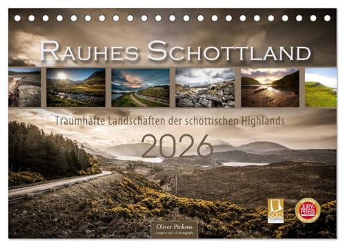 Rauhes Schottland (Tischkalender 2026 DIN A5 quer), CALVENDO Monatskalender: Rauhes Schottland in traumhaften Landschaften jeden Monat neu erleben der schottischen Highlands. (CALVENDO Orte)