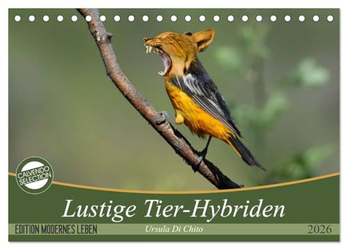 Lustige Tier-Hybriden (Tischkalender 2026 DIN A5 quer), CALVENDO Monatskalender: Surreale und Lustige Tierkreuzungen (CALVENDO Kunst)