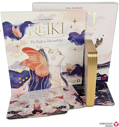 Reiki – Die Kraft im Hier und Jetzt: 32 Karten mit Goldfolie und Goldschnitt, Stülpdeckelschachtel mit Goldprägung und 144-seitiges Buch: 32 ... mit Goldprägung und 144-seitiges Buch