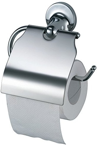 HACEKA aspen Papierrollenhalter mit Deckel, verchromt, 1121568, Metallic