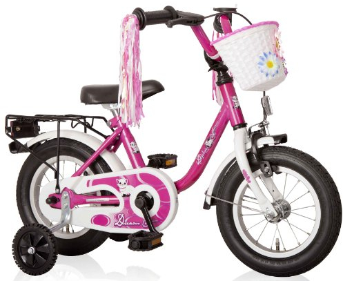 Bachtenkirch Kinder Fahrrad Dream Cat Kinderfahrrad, Purpur/Weiß, 12.5 Zoll