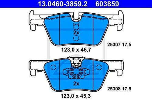 ATE 13.0460-3859.2 Bremsbelagsatz, Scheibenbremse | Kompatibel mit: BMW 1, 1, 2 Cabriolet, 2 Coupe, 3, 3 Gran Turismo, 3 Touring, 4 Cabriolet, 4 Coupe, 4 Gran Coupe
