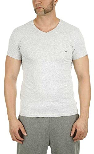 Emporio Armani Underwear Herren Schlafanzugoberteil 110810CC729, Gr. Large, Grau (Grigio Melange 00048)