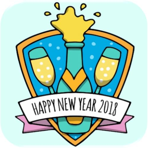 2018 New Year Stickers