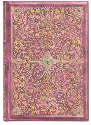 Paperblanks 12-Monatskalender 2024 Diamantenes Thronjubiläum | Tagesüberblick | Midi (130 × 180 mm)