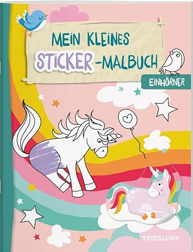 Mein kleines Sticker-Malbuch. Einhörner: Stickern und Malen für Kinder ab 4 Jahren (Malbücher und -blöcke)
