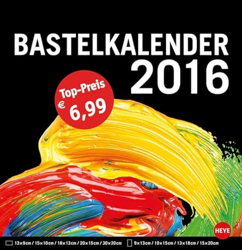 Bastelkalender groß schwarz 2016