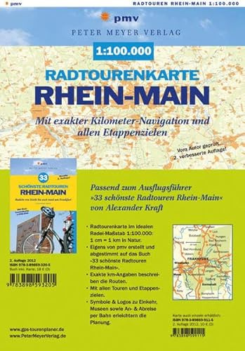 Radtourenkarte Rhein-Main 1:100.000: Mit exakter Kilometer-Navigation und allen Etappenzielen von '33 schönste Radtouren Rhein-Main': Mit exakter ... '33 schönste Radtouren Rhein-Main'