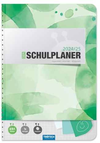 Trötsch Schulplaner Grün 24/25: Planer Schülerkalender Hausaufgabenheft Timer