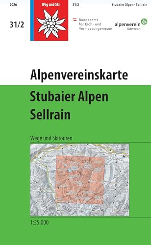 Alpenvereinskarte: Stubaier Alpen, Sellrain