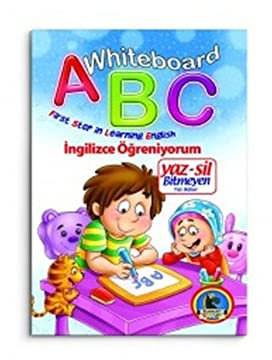 Whiteboard ABC First Step in Learning English / Yaz-Sil Bitmeyen Yazı Defteri; İngilizce Öğreniyorum