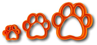 Dog Paw Cookie Cutter Style Set of 3
