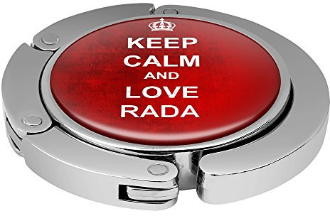Taschenhalter Keep Calm Personalisiert mit Namen Rada printplanet Chrom