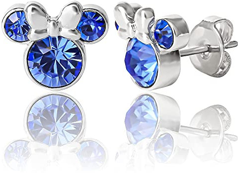 Disney Damen Minnie Mouse Geburtsstein-Ohrstecker - Minnie Mouse Ohrringe - Geburtsstein-Schmuck - Disney Schmuck