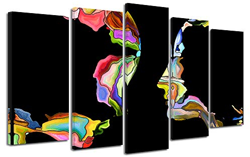DECLINA Großformat, Kunstdruck auf Leinwand, Dekoration für Wohnzimmer, modernes Leinwand, 150 x 80 cm, Leinen, 220x120 cm