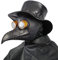 Creepy Party Pest Doktor Maske Schwarz Niet Lange Nase Vogelschnabel Steampunk Masken Kostüm Requisiten für Masquerade Ball Halloween Party Karneval Cosplay
