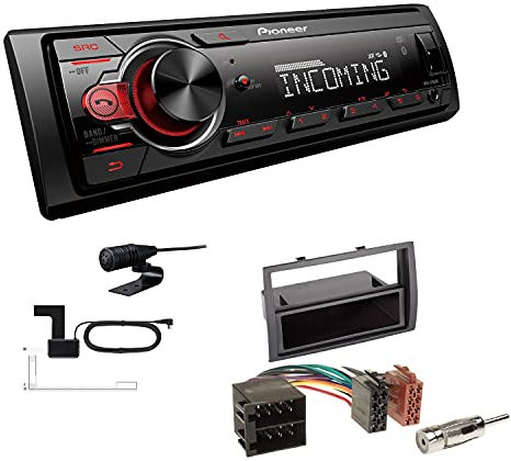 Pioneer MVH-330DAB 1 DIN Autoradio DAB+ Bluetooth USB AUX passend für FIAT Ducato 2006-2011 schwarz