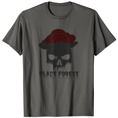 Schwarzwälder Bollenhut Totenkopf statt Kuckucksuhr T-Shirt