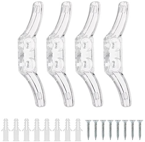 Create idea 10 Pièces Taquets de Cordon de Store Cordon Taquets Stores en Plastique Transparent Enrouleurs de Corde avec Vis pour Stores Rideaux Pare-soleil Cordes