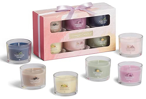 Yankee Candle Black Cherry Duftkerze, Sojawachs, 6 gefüllte Votivkerzen, 6