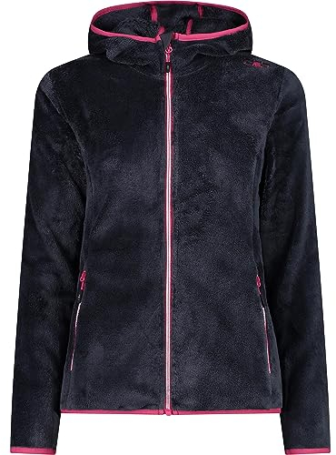 CMP Damen Highloft Hoodie Jacke, titanio-Fucsia, 38