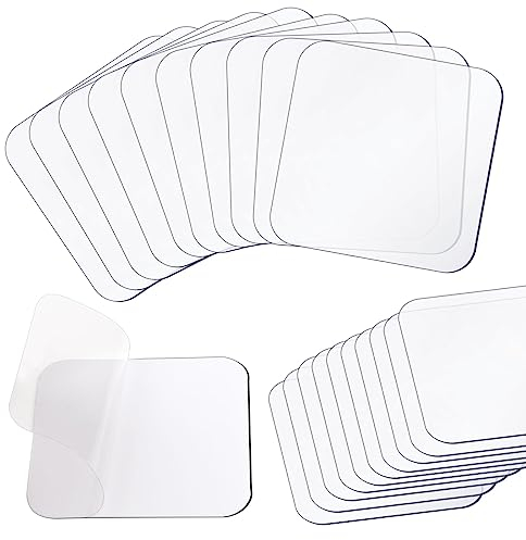 Ailvor Doppelseitiges Klebeband, 20 Stück Doppelseitige Klebepads, Spurloses Waschbares Klebeband Extra Stark, Nano Klebepads Transparent für Teppich, Fliesen, Küche (Quadratisch, 6 * 6cm)