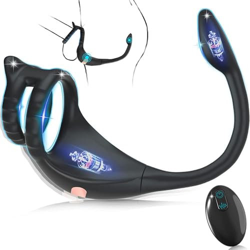 3 IN 1 Anal Plug Analesex Sex Toys Per Uomo, Telecomando Vibratore Anello per Pene Sex Toy, Vibrante per Lei e Lui, 9 Modalità Massaggiatore Prostatico Vibr𝚊tori Dildo Anale Uomo Sexitoi Per Uomini