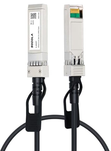 Sodola SFP+ DAC Twinax Kabel 0.5m(1.6ft), 10G SFP+ to SFP+ Direct Attach Copper(DAC) Passive Cable für Cisco SFP-H10GB-CU0.25M, Ubiquiti UniFi, TP-Link, Netgear, D-Link, Zyxel, Mikrotik and More