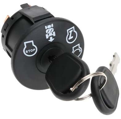 YINETTECH Lawn Mowers Tractor Ignition Switch Ignition Switch 4 Position with 2 Key Compatible with Husqvarna Mower 193350 532193350