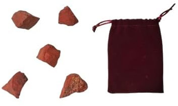 Piedra Jade Rojo Naturales de 20 a 30mm 5PCS, Jade Rojoa en Bruto Protección, cristal de Jade Rojo natural para la fabricación de joyas (Jade Rojo, 5)